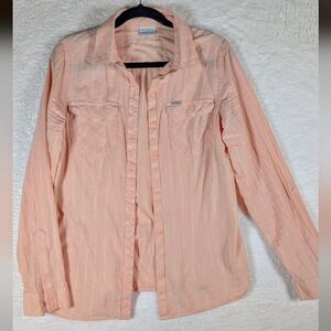 457-columbia Peach Long Sleeve Shirt‎